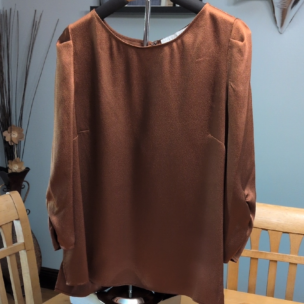 Preston & York Elegant Copper Blouse